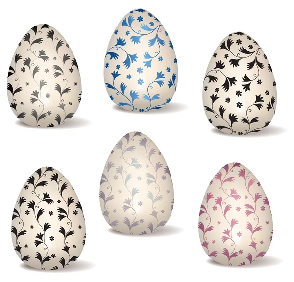 Des œufs de Pâques. Ensemble vectoriel . — Image vectorielle