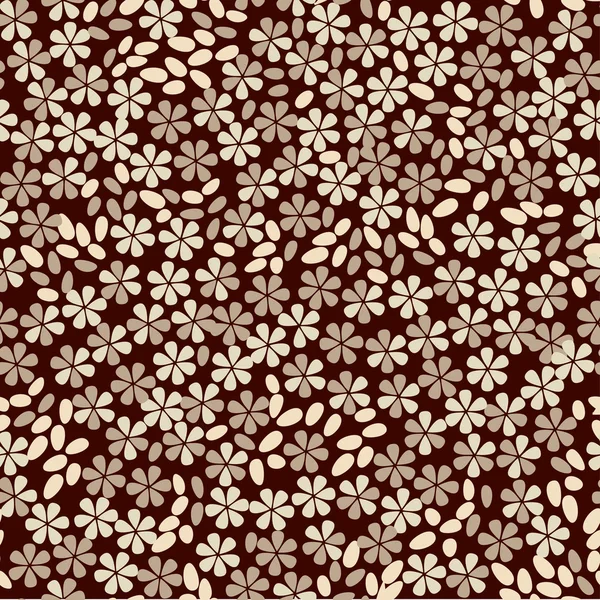 Textura floral sin costuras sobre fondo oscuro. patrón de flor suave . — Vector de stock