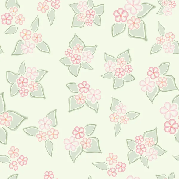 Bouquet de fleurs motif sans couture. Fond floral blanc sans couture . — Image vectorielle
