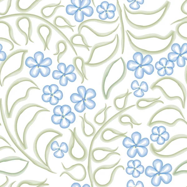 Blume nahtlose Muster. weißer floraler nahtloser Hintergrund. — Stockvektor