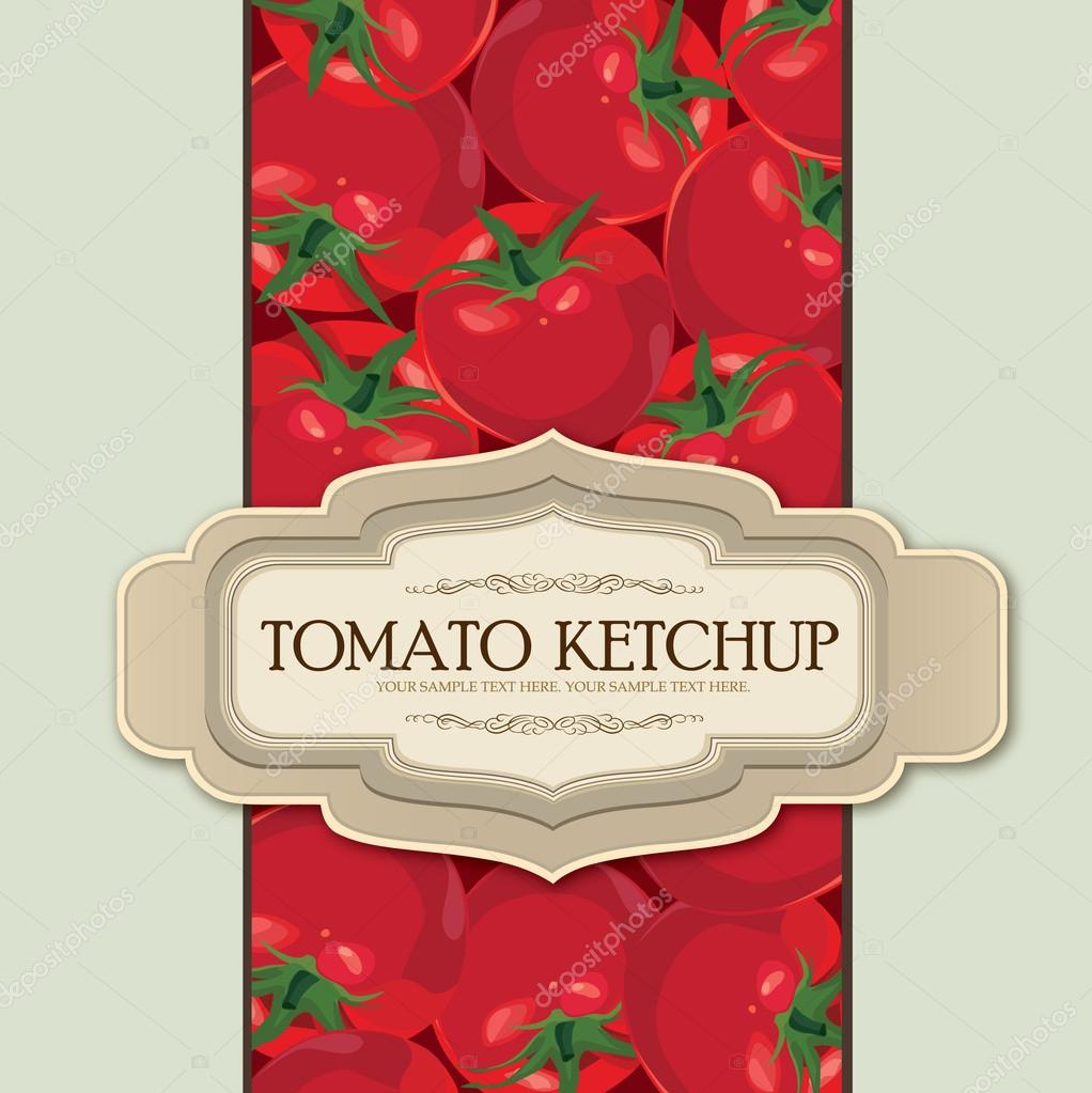 Tomato ketchup label — Stock Vector © YokoDesign 24492237