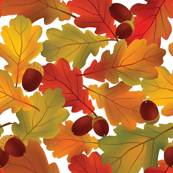 Autumn maple leaves seamless pattern background — Stock Vector