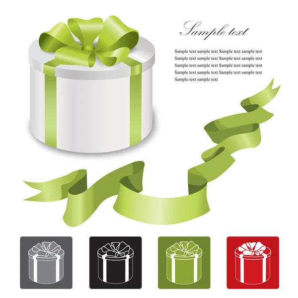 Present box isolated over white background — Stock Vector