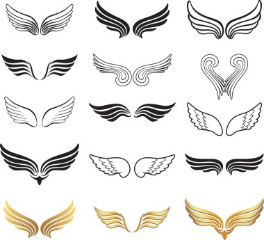 Wings. Elements for design.