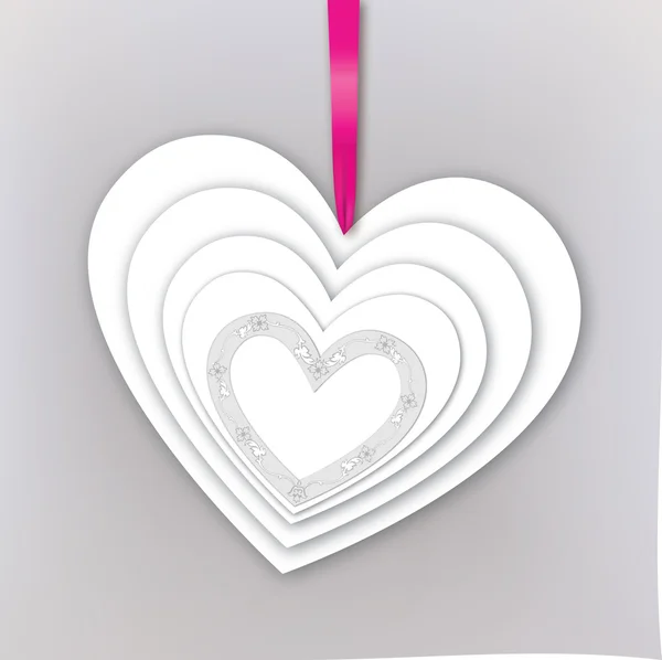 Valentýnské přání. srdeční štítek. láska vzor. — Stockový vektor