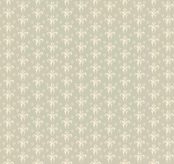 Abstracte geometrische retro textuur. naadloze patroon. Floral bliksem sieraad. beige Victoriaanse bloem achtergrond — Stockvector