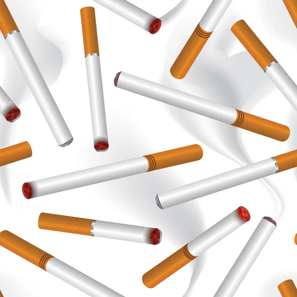 Cigarette smoke seamless background — Stock Vector