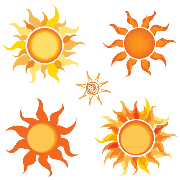Solen. vektor illustration set — Stock vektor