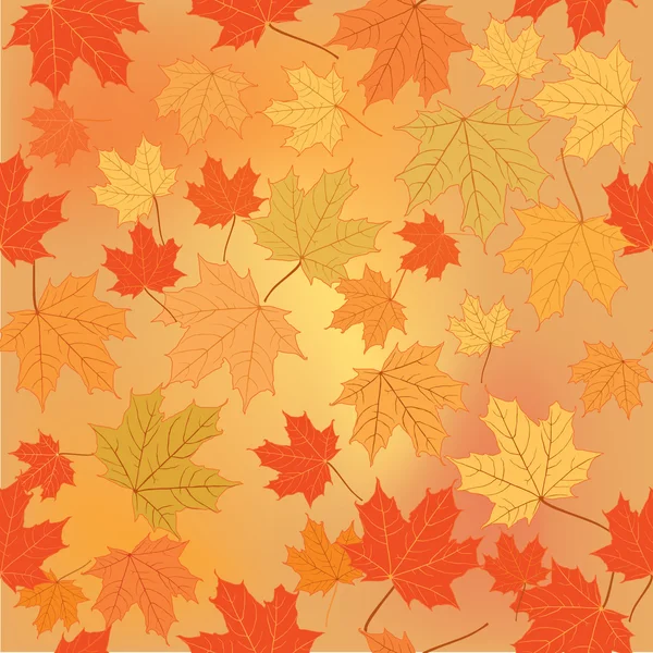 Autumn background with maple leaves seamless pattern — Stock Vector