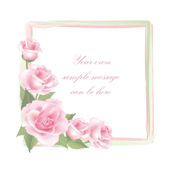Flor rosa isolada no fundo branco . — Vetor de Stock