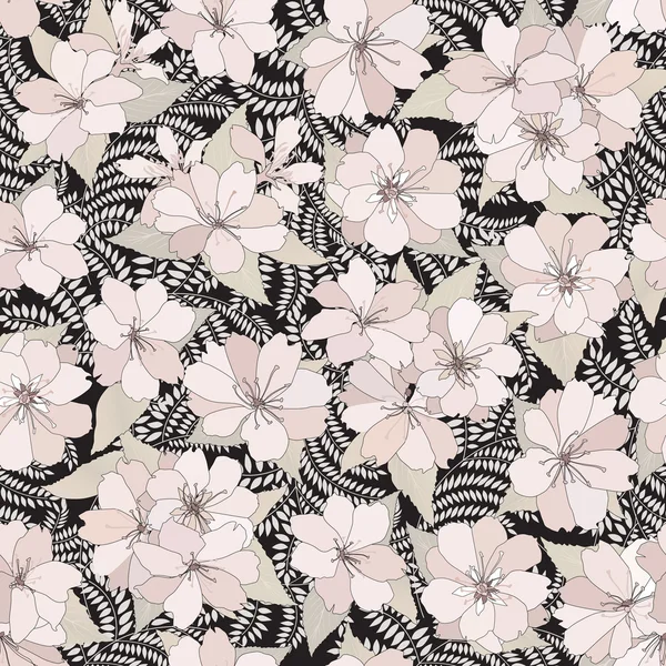 Fundo sem costura floral . — Vetor de Stock