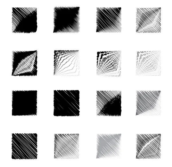 方形的几何形状图素描集 — 图库矢量图片