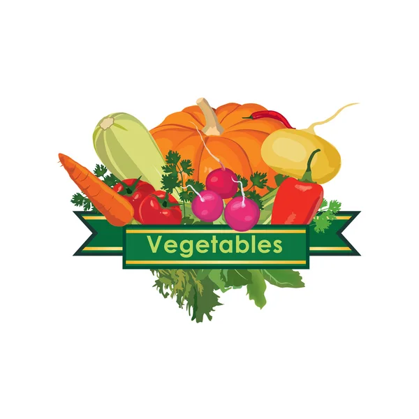 Свіжі овочі — стоковий вектор