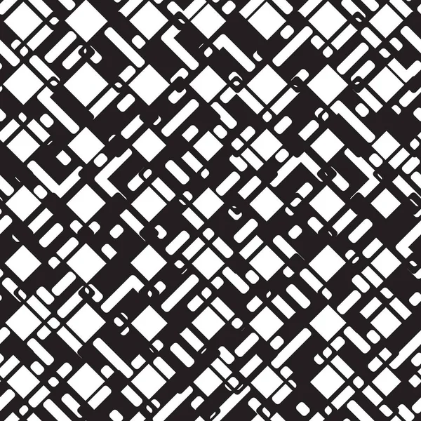 抽象的几何无缝图案 文体抽象象形文字黑色背景 时尚的现代正方形装饰墙纸 — 图库照片