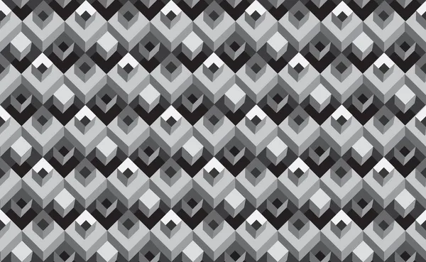 Geometrický Bezešvý Vzor Trojrozměrnými Kostkami Abstraktní Mozaika Růžové Čtvercové Krabičky — Stock fotografie
