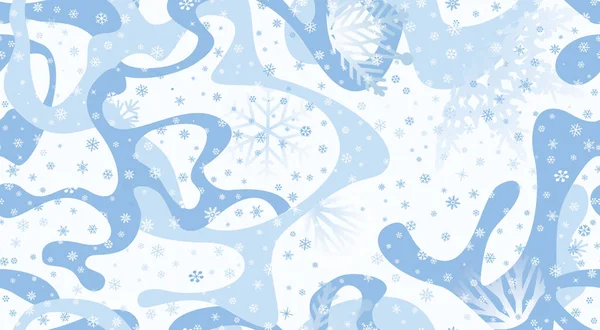 Fantasia Neve Invernale Senza Cuciture Modello Festa Natale Con Punti — Foto Stock