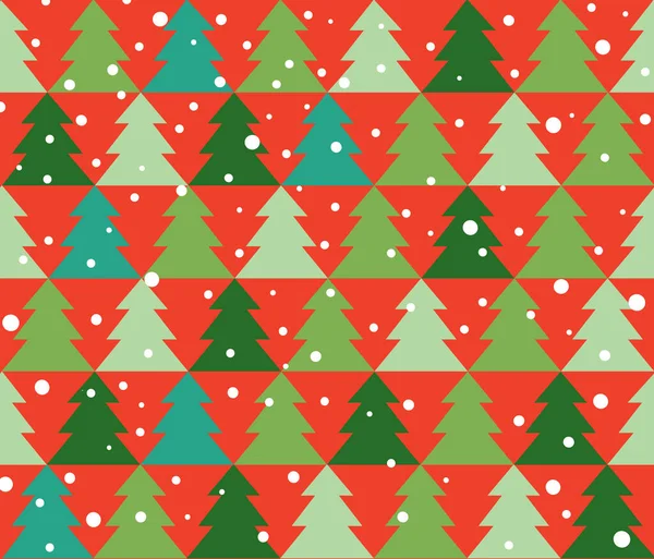 クリスマスアイコン新年ツリーとシームレスなパターン 自然の雪の装飾要素と幸せな冬の休日の壁紙 クリスマスフェアツリー幾何学的な背景タイルのデザイン — ストック写真