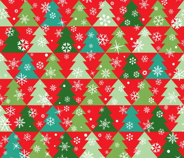 Christmas Icon Seamless Pattern New Year Tree Happy Winter Holiday — Stock Photo, Image