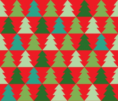 Yeni Yıl Ağacı ile Noel ikonsuz desen. Doğa Kar Dekoru elementli Mutlu Kış Tatil Duvar Kağıdı. Noel ağacı geometrik fayanslı arkaplan tasarımı