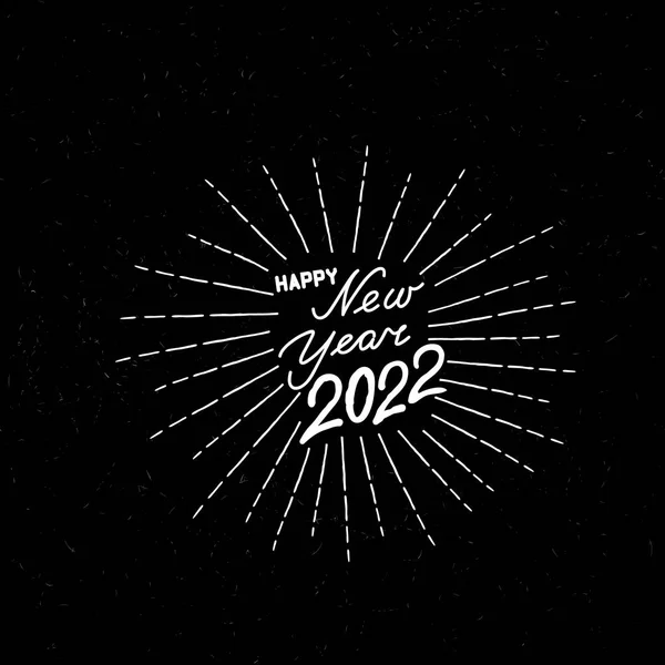 Happy New Year Black Noise Background Winter Holiday Grunge Greeting — Stock Fotó
