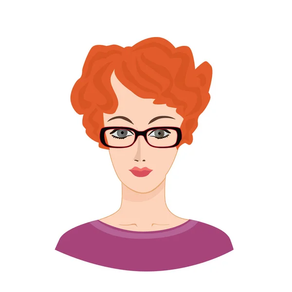 Female Social Profile Avatar People Vector Illustration Woman Portrait Business — Stockfoto