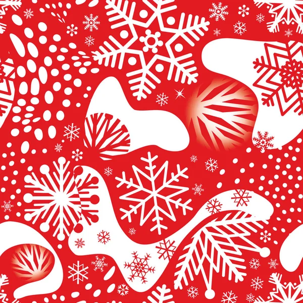 Winter Snow Seamless Pattern Christmas Holiday Pattern Dots Snowflakes Seasonal Stock Image