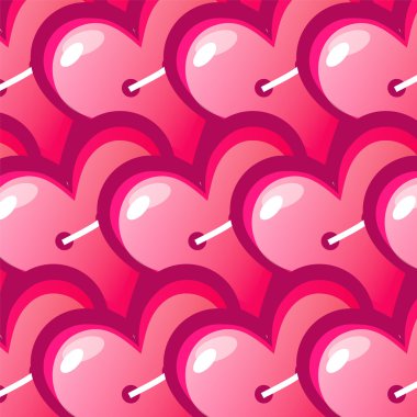 vektör arka plan kırmızı kalp çıkartma yaptı