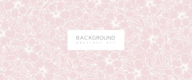 Soyut sanat arka plan vektörü. Çizgili sanat çiçekli, botanik yapraklı, organik şekilli, suluboyalı asgari stil duvar kağıdı. Pankart, poster, Web ve Paketleme için vektör arkaplanı.