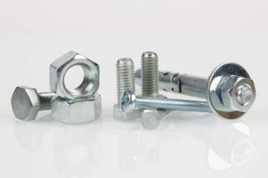 Cıvatalar (vida) ve fındık arkaplanı