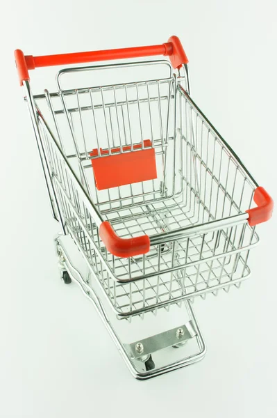 Shopping cart from steel — Stock Photo, Image