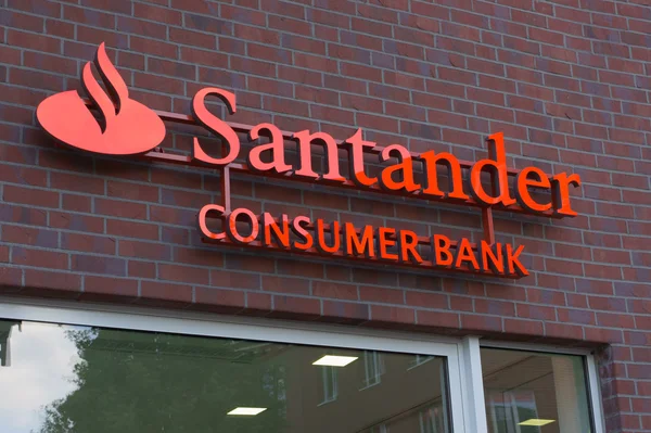 Logotipo de Banco Santander consumer — Fotografia de Stock