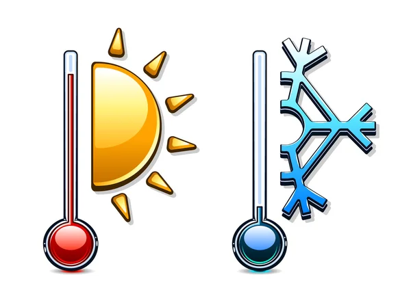 Two thermometers — Stock Vector