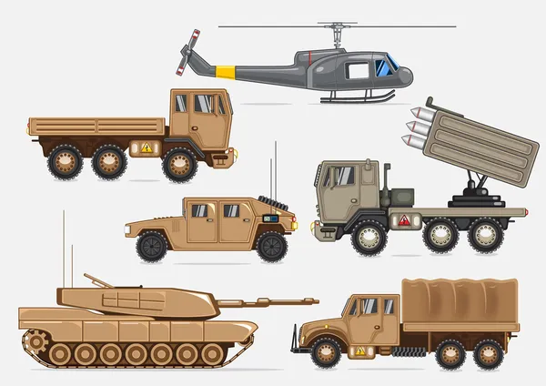 Kolekcja wojskowego transportu — Wektor stockowy
