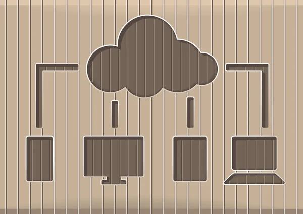 Fondo de tecnología en nube — Archivo Imágenes Vectoriales