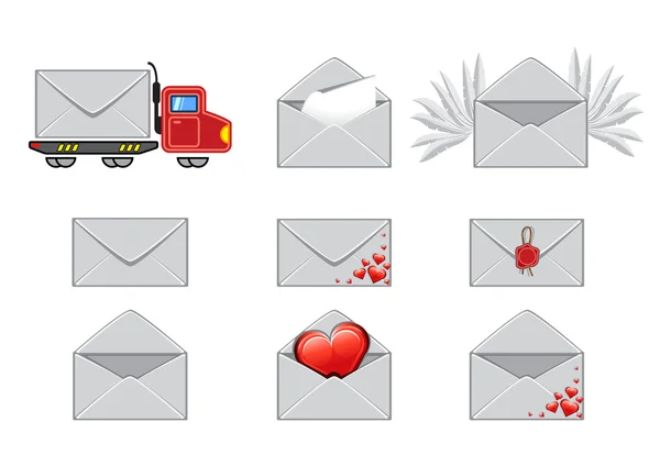 Envelope icons — Stock Vector