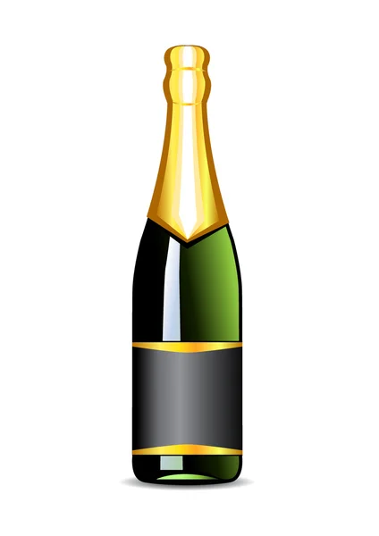 Bottle of champagne — Stock Vector