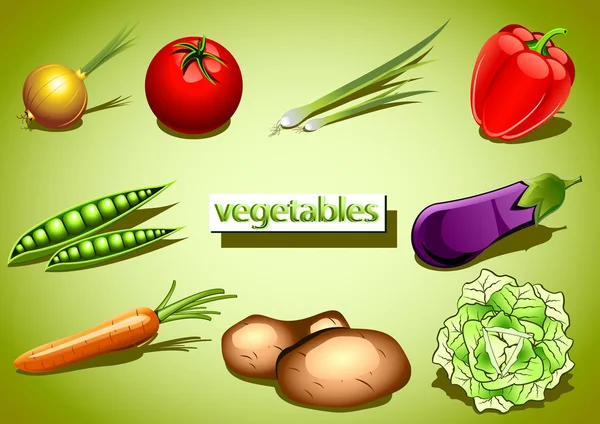 Vegetables — Stock Vector