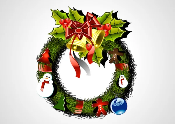 Christmas wreath — Stock Vector