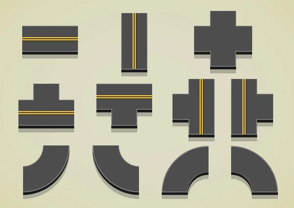 Yol parçaları koleksiyonu 2 — Stok Vektör