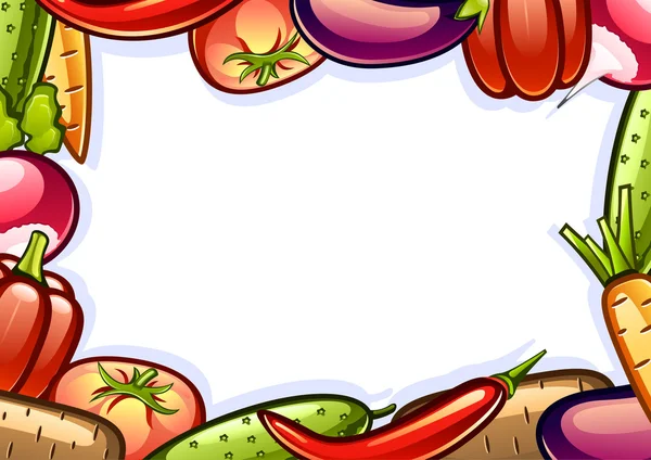 Fondo con verduras — Vector de stock