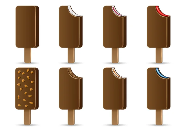 Icecream au chocolat — Image vectorielle