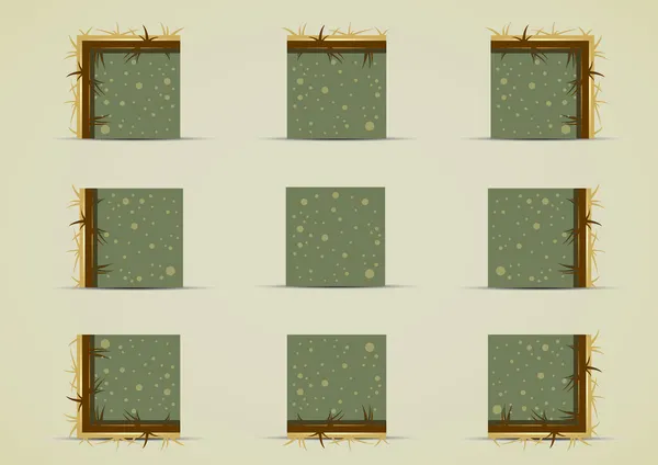 Sprites molidos con hierba amarilla — Archivo Imágenes Vectoriales