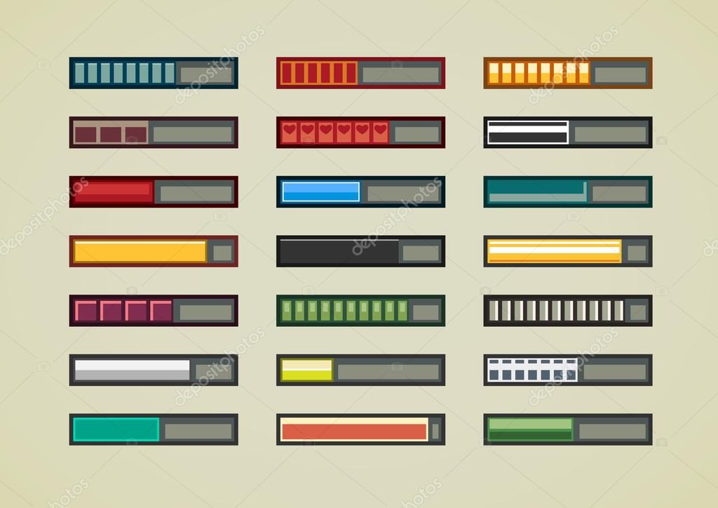 Retro game bars Stock Vector Image by ©yurakr 48305727