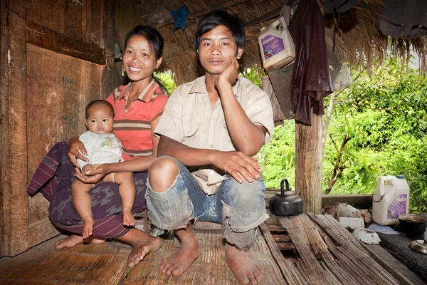 Family of ethnic khamu — Stock Photo, Image