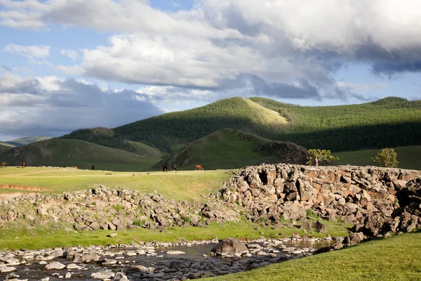 Орхонский идиллический пейзаж — стоковое фото