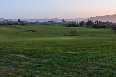 Matarranya 'daki tarlalar. İspanya 'nın Teruel iline bağlı bir bölge.