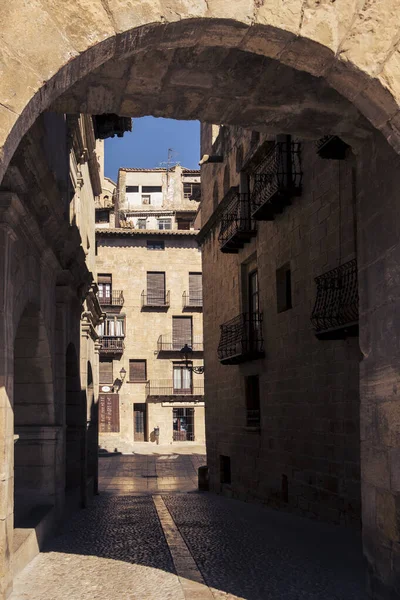 Eski Valderrobres Kasabasının Sokakları Teruel Bölgesi — Stok fotoğraf