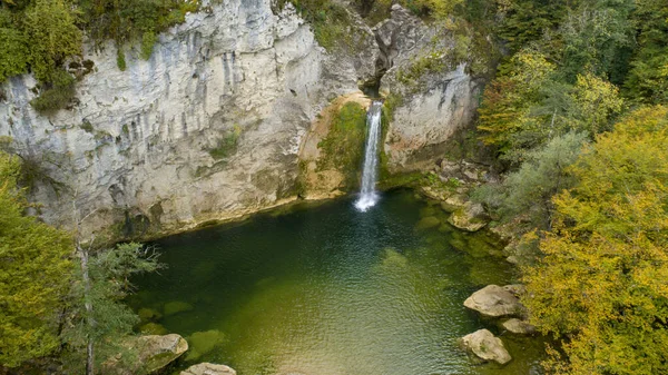 Flygfoto Över Ilca Waterfall Kre Mountains National Park Turkiet — Stockfoto