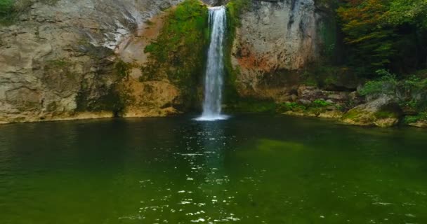 Luchtopname Van Ilica Waterval Kure Mountains National Park Turkije — Stockvideo