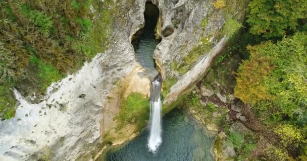 Luchtfoto Van Ilca Waterval Kre Mountains National Park Turkije — Stockvideo
